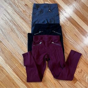 Girl’s Old Navy Ponte Leggings with Zipper Pockets, Size L (10-12)